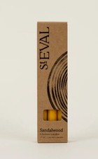 St Eval Sandalwood Church Candles 0.5" x 6".  TWO x SIX Candles