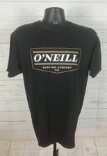 O'Neill Surfing Compant Shirt Mens Adult Large Black Short Sleeve Pre Owned