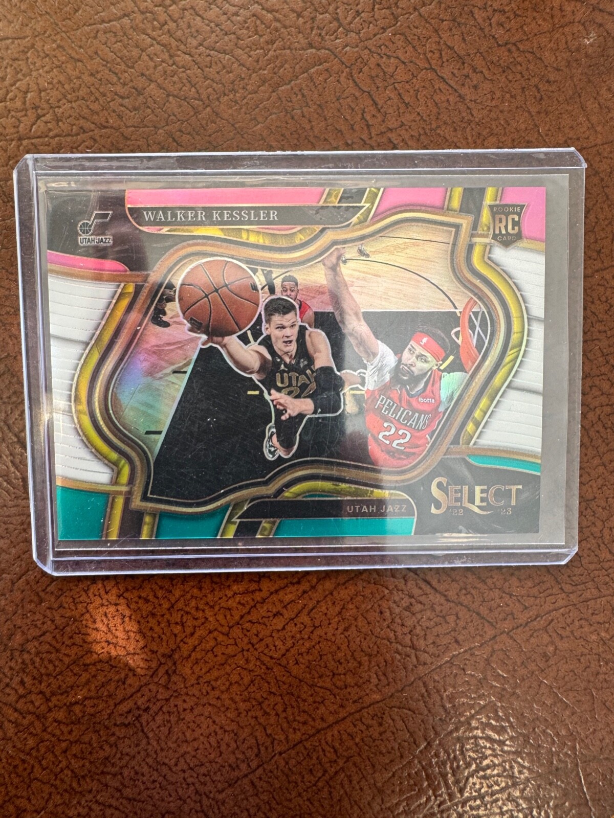 Walker Kessler 2022 Panini Select Courtside Teal White Pink #276 14/49