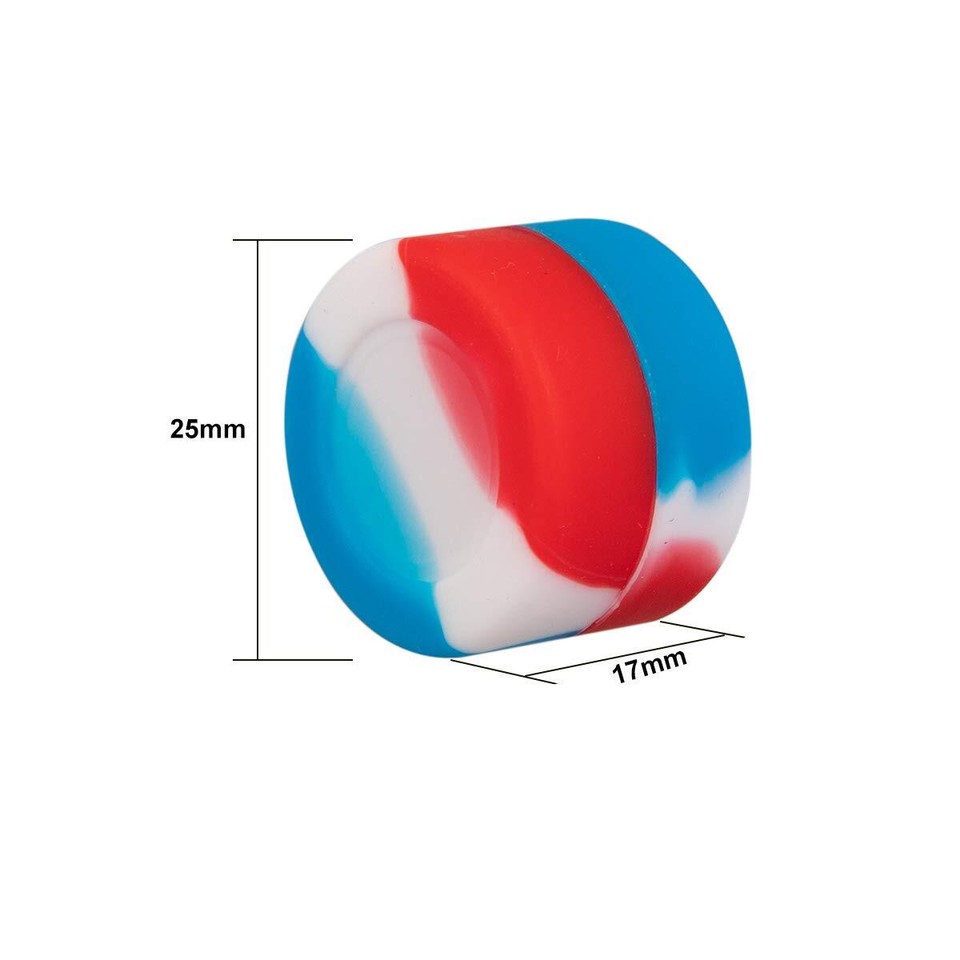 100pcs 3ml NonStick Silicone Containers Multi Use Storage Jars