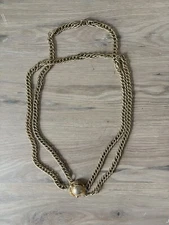 Vintage long layered chain necklace Multi strand necklace