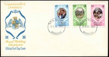 Dominica 1981 Royal Wedding P12 Set FDC First Day Cover #C14954