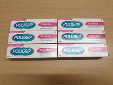 Poligrip Essential Denture Fixative Cream 40g Strong All Day Hold X6 JUST &pound;21.49