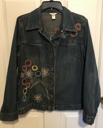 Christopher Banks Flowered Jean Jacket 