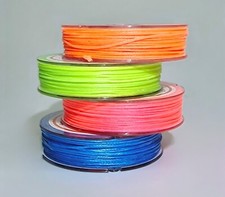 1mm 25mt Vibrant Whipping Twine Waxed Thread Polyester Spool Rope, Leather, Sail