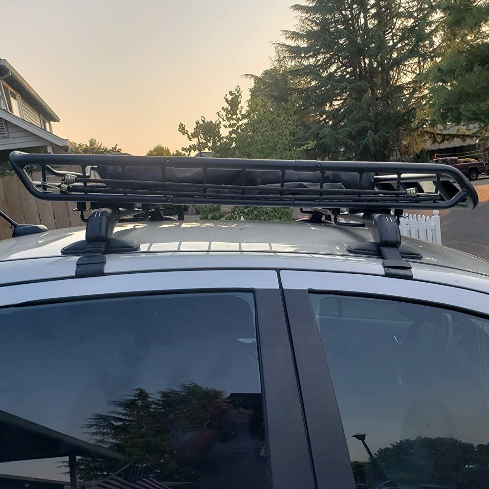 Car Top Roof Rack Cross Bars 43.3" Luggage Cargo Carrier w/ Lock For