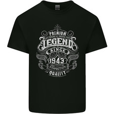 Premium Legend 82nd Birthday 1943 Mens Cotton T-Shirt Tee Top