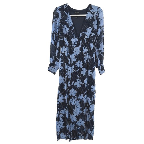 en focus studio blue dress En focus Studio Navy Blue 3/4 Sleeve A-line Dress