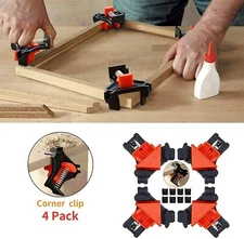 4 piece CORNER spring clamps for wood working Picture Frame Corner Clamp