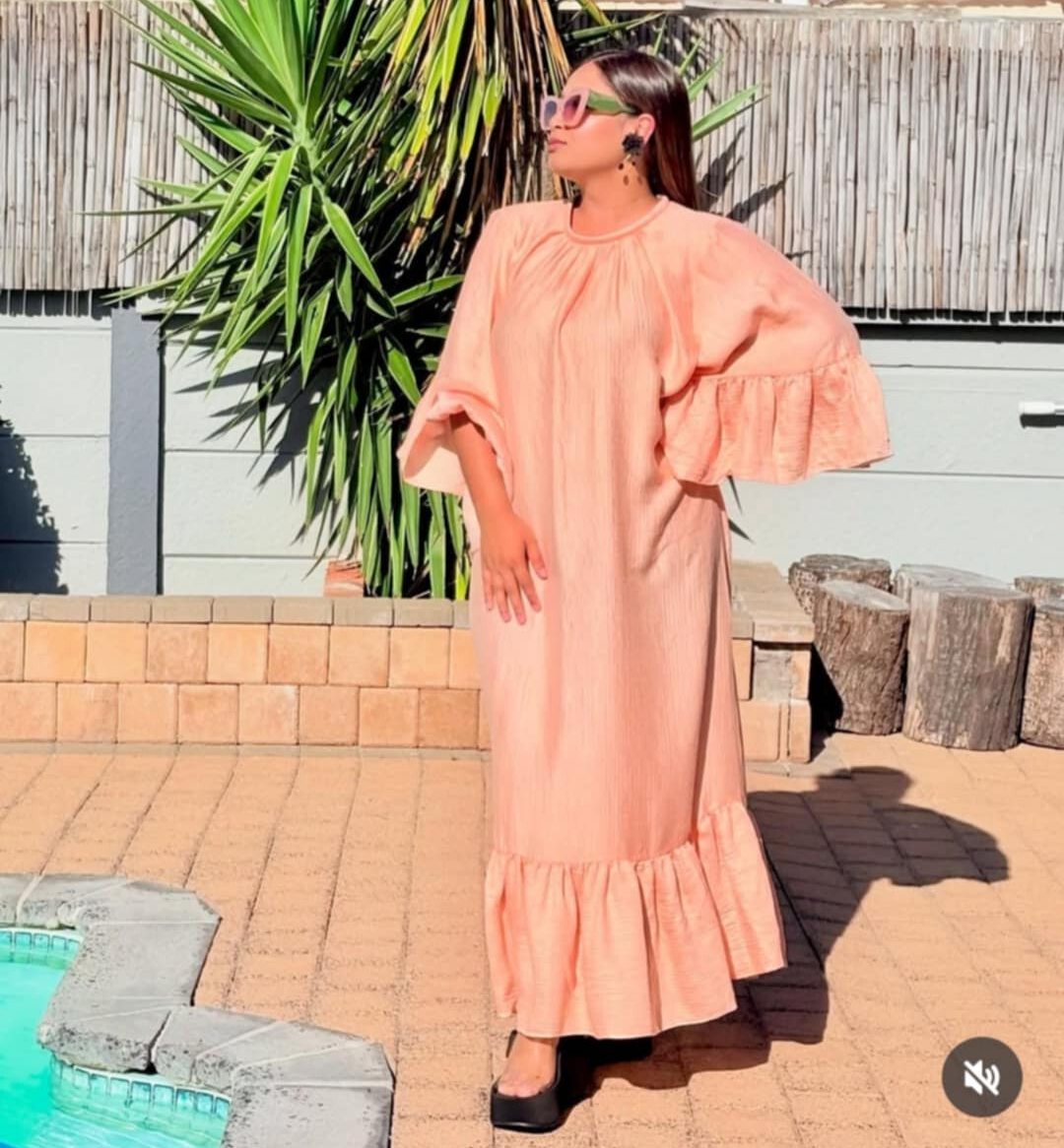 Mauve Oversized Kimono Kaftan | Resort Cover Up | Handmade Vacation Wear | Coco De Chom