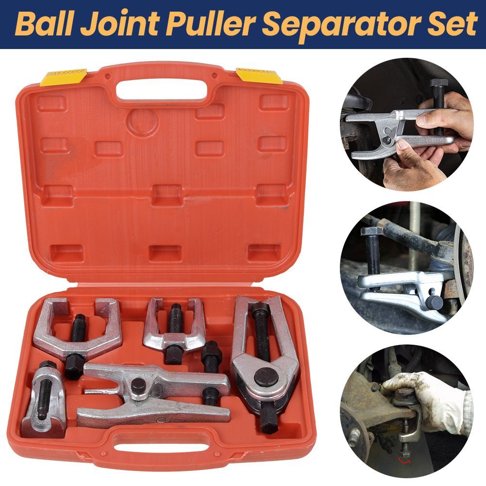 Tie Rod Removal Tool Pitman Ball Joint Separator KZINO 5-in-1 Ball Joint Separator Kit - Pitman Arm Puller &amp; Tie Rod Tool For Front End Repairs Ball Joint Separator Tool