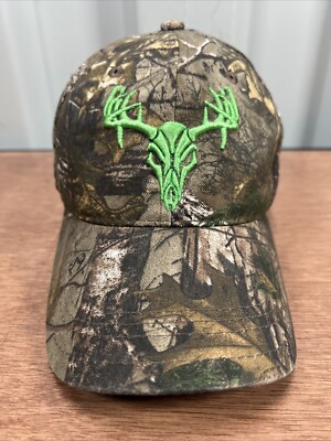 Signatures Buck Wear Camo Lime Green Deer Logo RealTree Camouflage