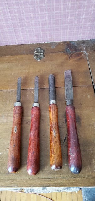 Vintage Craftsman Wood Lathe 6 Piece Turning Tool Chisel 