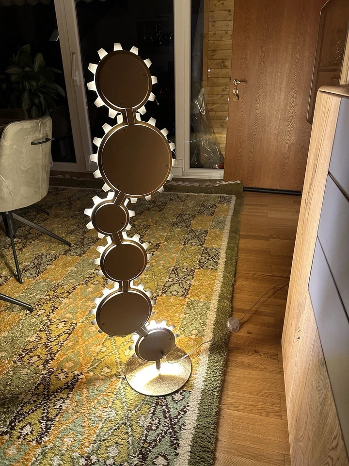 Stehlampe Wofi Retro, goldfarben, neuwertig - Bild 4 von 4