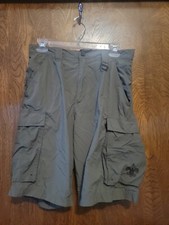 BOY SCOUTS Centennial Uniform Cargo Shorts GREEN Nylon BSA Scout Adult Small