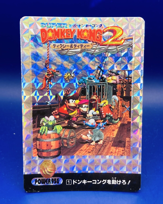 SUPER DONKEY KONG 2 Card No.1 Diddy Kong Dixie MADE IN JAPAN 1996