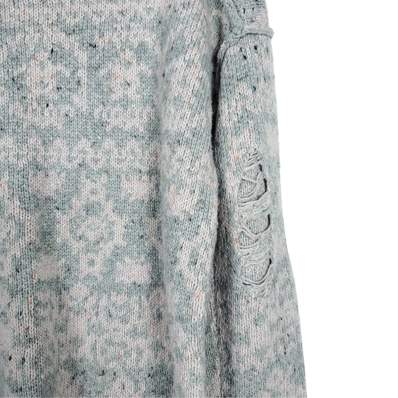 Wildfox Womens Sweater XS Gray Pink Knit Crew Lon… - image 4