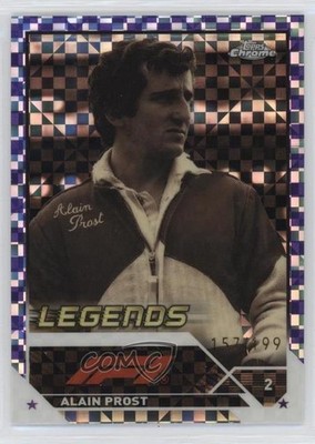 2023 Chrome Formula 1 F1 Legends Purple Checker Flag X-Fractor Alain Prost 0nr3