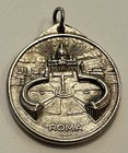 Vintage Catholic Saint Pope John Paul II Silver Tone 1.5” Medal Pendant Italy — photo 3