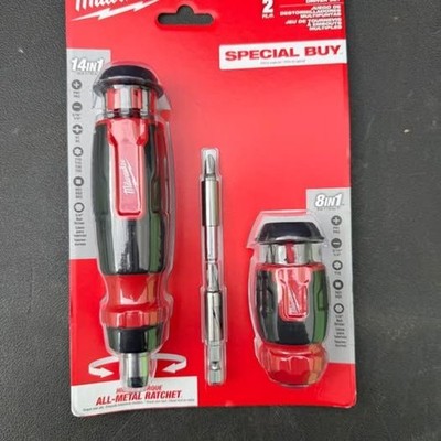 Milwaukee 2-Pack 14-in-1 & 8-in-1 Multi-Bit Screwdriver Set