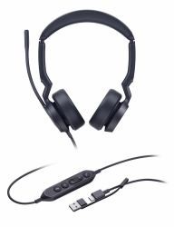 Yealink Neri Auricolari Uh44 Dual Uc Cablati Usb-A E Usb-C Per Ufficio Con Doppio Microfono - Immagine 2