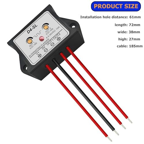 DC 4.5-30V 10A Adjustable Alternating Flasher Relay Module,Dual DC 4.5 ...