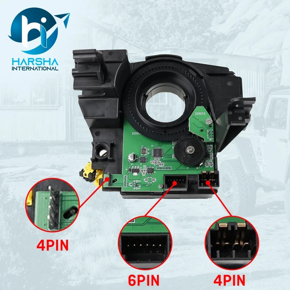 Muelle de reloj para Jeep Wrangler JK 2007-2018 con sensor de ángulo volante Foto 4 de 4