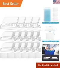 Transparent 2" File Folder Tabs with Paper Inserts - 100 Count for Easy Labeling