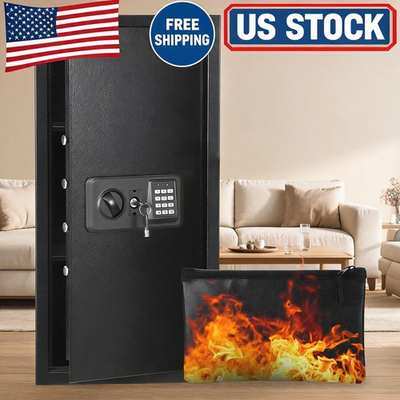#ad #ad Digital Keypad Safe Box for Home with Fireproof Bag Heavy Duty Steel Security $112.31