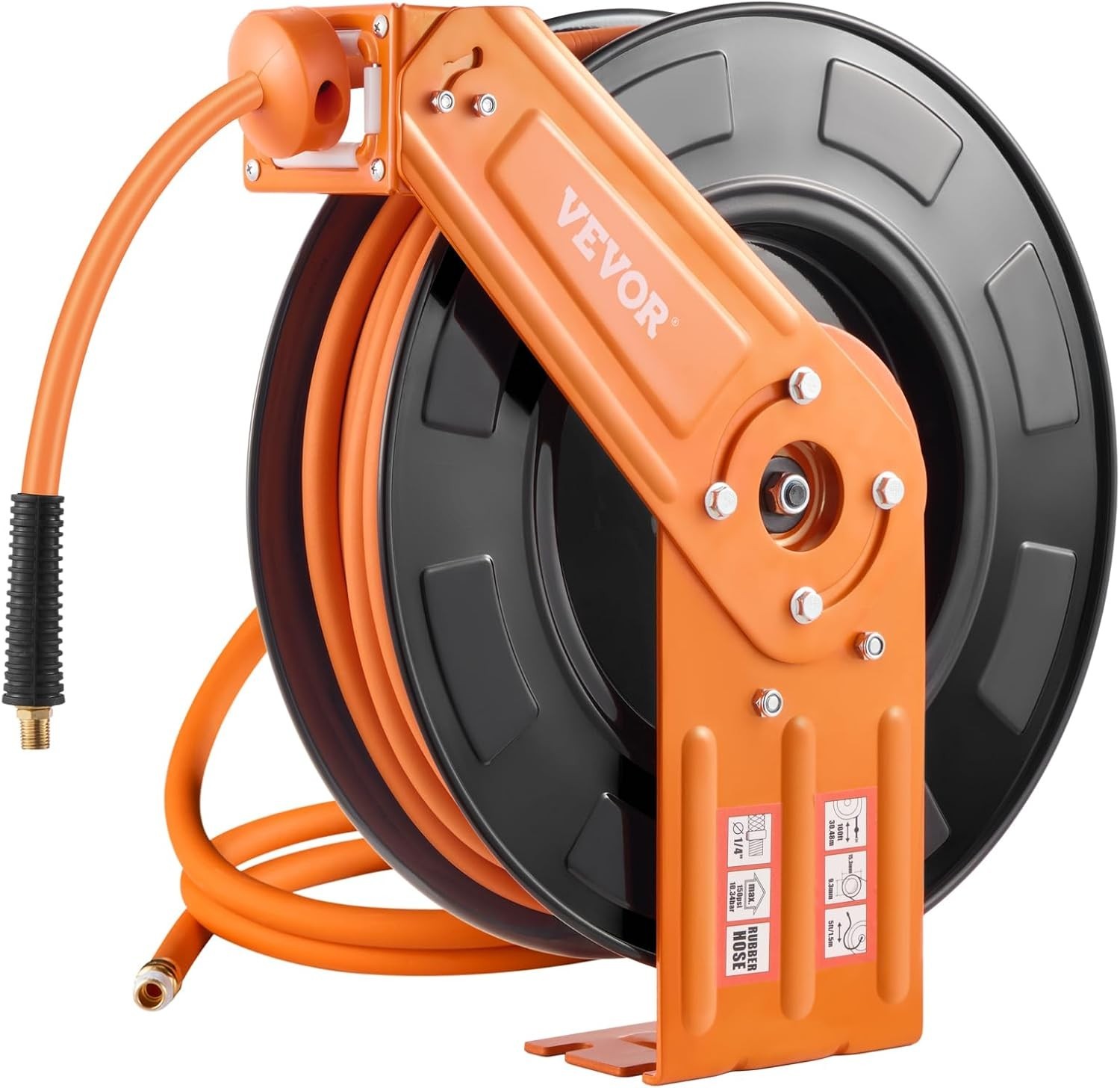Nikon AF-S DX VR ED18−200mm f3.5−5.6G VEVOR Retractable Air Hose Reel, 3/8IN x 100FT Rubber Air Hose Max