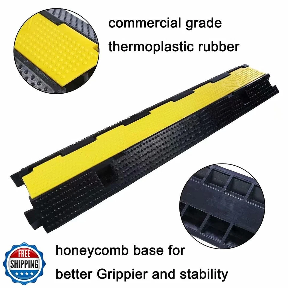 YONSHENG Rubber Cable Ramp Cord Cover Cable Protector Ramps Wire Hose Protect - Image 4 of 4