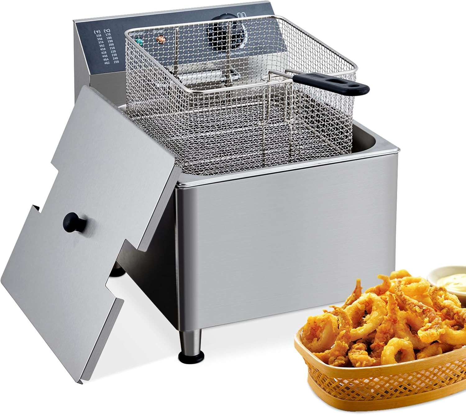 With Basket & Lid 2.0, 11.6qt Deep Fryer For Restaurant