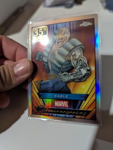 Cable 2025 Topps Chrome Marvel 35 Year Anniversaries Refractor Card-#MA-23 - Picture 3 of 4