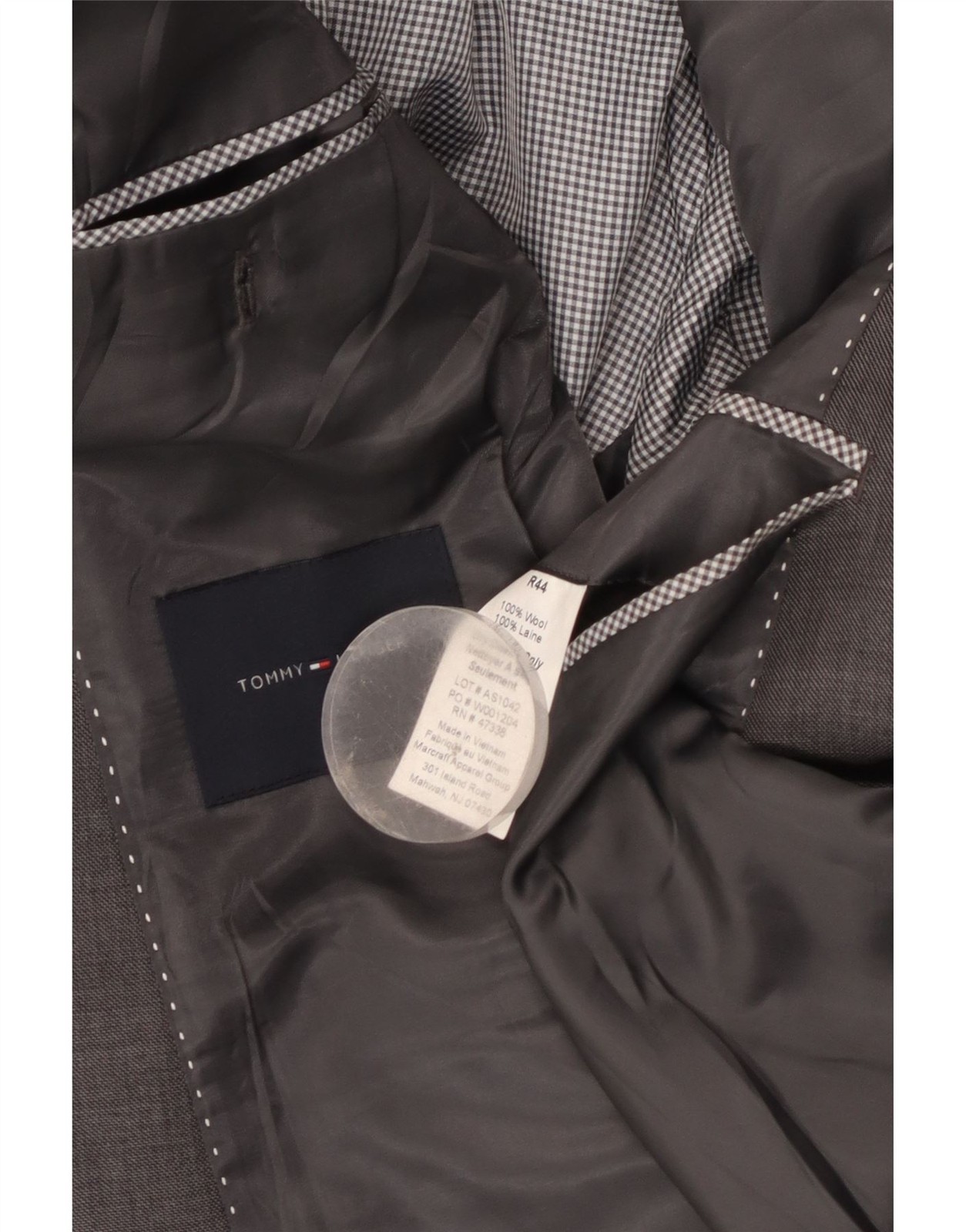 Tommy Hilfiger Mens 2 Button Blazer Jacket UK 38 Medium Grey Wool AA05 thumbnail 3