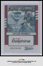 2021 Panini Classics #CB-JW Jaylen Waddle Classic Beginnings Red RC #/50