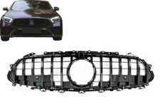 Zentraler Grill für Mercedes CLS-Klasse C257 2018+ GTR Look Glänzend schwarz Zentraler Grill für Mercedes CLS-Klasse C257 2018+ GTR Look Glänzend schwarz
