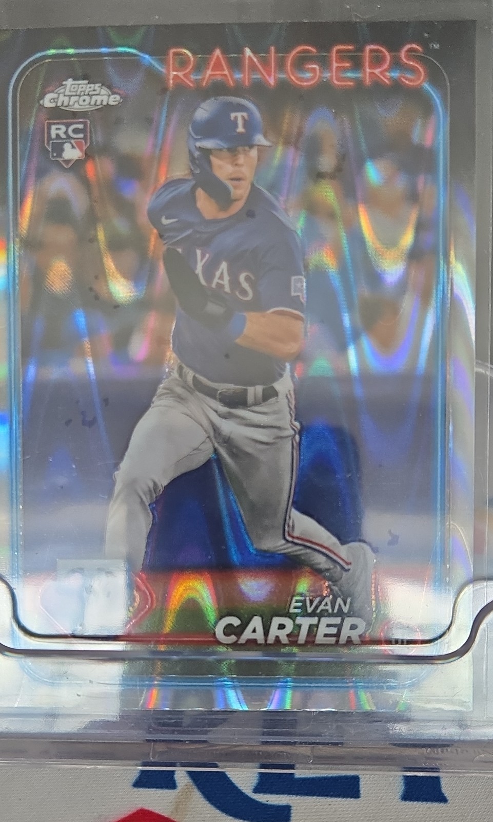 2024 Topps Chrome - Evan Carter #136 RayWave Refractor (RC)