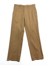 Polo Ralph Lauren 34x32 Brown Flat Front Cotton Dress Pants Chino Twill Mens