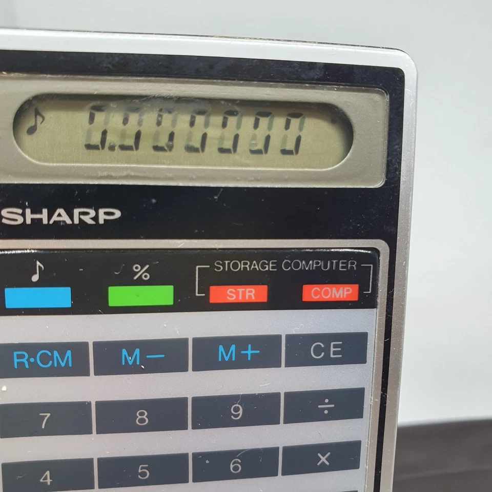 CALCULADORA SHARP EL-8140 ELECTRONIC CALCULATOR SHARP VNTAGE  - FUNCIONA - Imagen 3 de 4