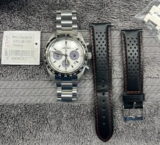 New Seiko Prospex SSC813 Speedtimer White Dial Stainless Steel Bracelet Watch