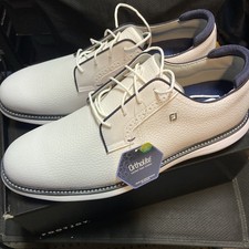 *NEW* Footjoy Tradition Blucher Golf Shoes, White, UK Size 9