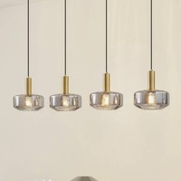 Lindby Pendelleuchte 'Hildur' In Alu Aus Glas (4 Flammig, E27) - HäNgelampe, Ess