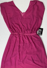 EXPRESS Dress NEW! with Tags! Pink Sheer V-Neck Size Medium