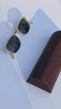 Matsuda Sunglasses w/ Champagne & Gold Frames (Original Leather Case Included)