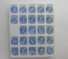 24 BEADS CZECH BEADS 10MM LIGHT SAPPHIRE VINTAGE