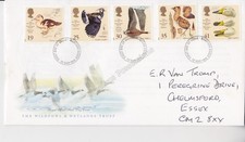 GB ROYAL MAIL FDC FIRST DAY COVER 1996 WILDFOWL WETLANDS ESSEX PMK HANDWRITTEN