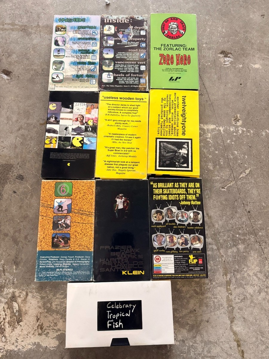 Vintage 1990-2000s VHS Skate Video Collection Blind Plan B Zorlac