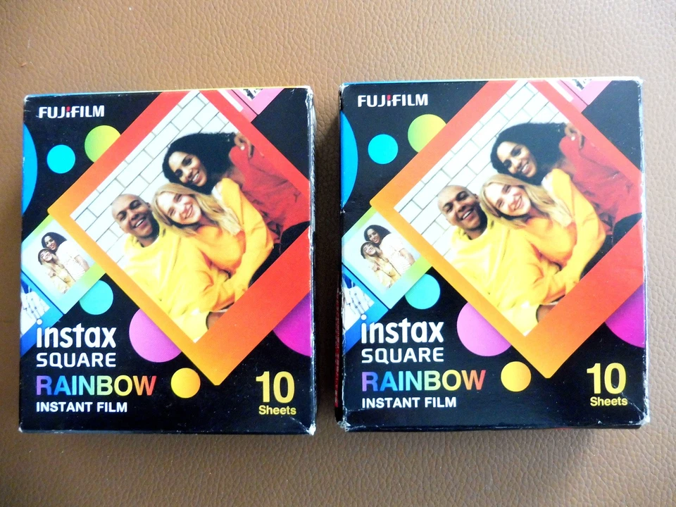 2 Fujifilm Instax Square Rainbow Instant Film - Pack of 10 Sheets - ISO 800 - Photo 1/1