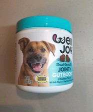 Well Joy Dual Benefit Joint Gutboost Chicken Flavor Dog Supplement 90 Soft Chews