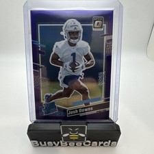 2023 Panini Donruss - Rated Rookie Josh Downs #345 Optic Preview Purple Prizm/50